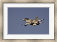 An F-16D Barak of the Israeli Air Force flying over Israel Fine Art Print