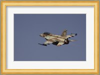 An F-16D Barak of the Israeli Air Force flying over Israel Fine Art Print