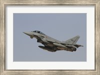 A Eurofighter Typhoon of the Italian Air Force taking off Fine Art Print