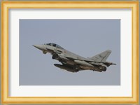 A Eurofighter Typhoon of the Italian Air Force taking off Fine Art Print