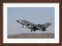 A Panavia Tornado of the Italian Air Force taking off Fine Art Print