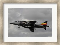 A Hawker Harrier V/STOL aircraft of the Royal Air Force Fine Art Print