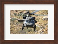 A UH-60L Yanshuf helicopter of the Israeli Air Force Fine Art Print