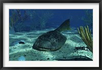 A Drepanaspis on the bottom of a shallow Devonian sea Fine Art Print
