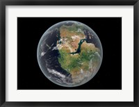 Western hemisphere of the Earth during the Early Jurassic period Fine Art Print