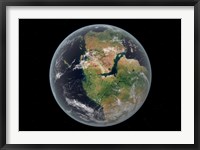 Western hemisphere of the Earth during the Early Jurassic period Fine Art Print