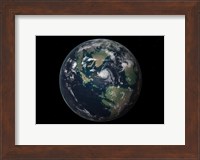 Planet Earth 90 million years ago during the Late Cretaceous Period Fine Art Print
