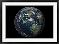Planet Earth 90 million years ago during the Late Cretaceous Period Fine Art Print
