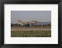 An F-16D Barak of the Israeli Air Force taking off Fine Art Print