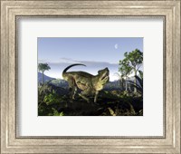 An archosaur of the genus Postosuchus wanders in a prehistoric landscape Fine Art Print