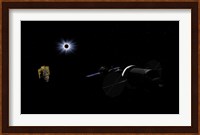 An Orion class Crew Exploration Vehicle paired with a Soyuz TMA spacecraft Fine Art Print