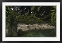 Dipterus fish emerge from a Devonian freshwater lake Fine Art Print