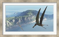 Species from the genus Anhanguera soar 105 million years ago over what is today Brazil Fine Art Print