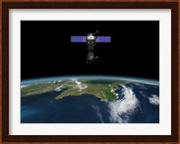 A Soyuz TMA-M spacecraft in low Earth orbit Fine Art Print