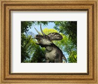 A Zuniceratops wanders a Cretaceous forest Fine Art Print