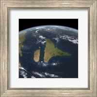 View of the Indian subcontinent during the Late Cretaceous period Fine Art Print