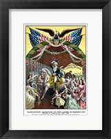 General George Washington on Horseback (color) Fine Art Print