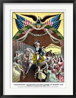 General George Washington on Horseback (color) Fine Art Print