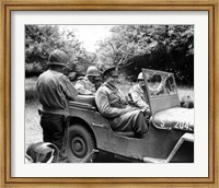 General Dwight D in a Jeep Fine Art Print