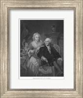 President George Washington and His Family (black and white portrait) Fine Art Print