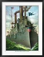 Admiral George Dewey standing on His Flagship Fine Art Print