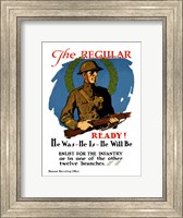 American Infantryman Holding His Rifle Fine Art Print