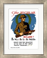 American Infantryman Holding His Rifle Fine Art Print