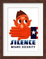 Silence Means Security (vintage) Fine Art Print
