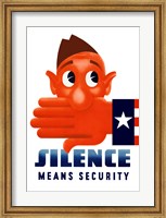 Silence Means Security (vintage) Fine Art Print