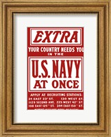 U.S. Navy - Your Country Needs You Fine Art Print