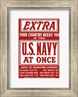 U.S. Navy - Your Country Needs You Fine Art Print