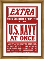 U.S. Navy - Your Country Needs You Fine Art Print