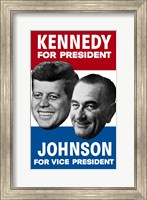 1960 Democratic Nominees, Kennedy & Johnson Fine Art Print