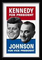 1960 Democratic Nominees, Kennedy & Johnson Fine Art Print