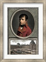 Napoleon Bonaparte Above a Troop Review Fine Art Print