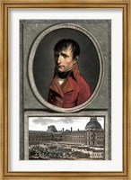 Napoleon Bonaparte Above a Troop Review Fine Art Print