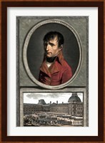 Napoleon Bonaparte Above a Troop Review Fine Art Print