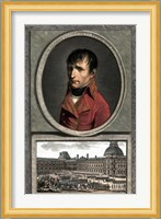 Napoleon Bonaparte Above a Troop Review Fine Art Print