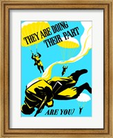 Airborne Troops Parachuting Into Battle (WWII) Fine Art Print