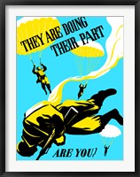 Airborne Troops Parachuting Into Battle (WWII) Fine Art Print