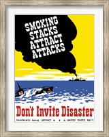 Smoking Stacks Attract Attacks Fine Art Print