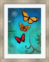 Fluorescent Blue Butterfly Fine Art Print