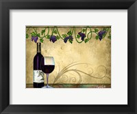 Wine II With Vines Fine Art Print