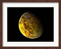 Illustration of a Rocky and Variegated Extrasolar Planet, Gliese 581 C Fine Art Print