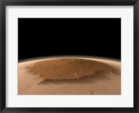 Artist's Concept of the Northwest Side of the Olympus Mons volcano on Mars Fine Art Print