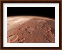 Heavily Cratered Highlands on the Surface of Mars Fine Art Print