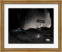 Artist's Concept of a Mining Settlement on the Double Asteroid 90 Antiope Fine Art Print