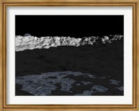 Illustration of a Deep Crater on the Surface of the Moon Fine Art Print