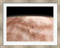 High Altitude Clouds of Water Ice Crystals on the Planet Mars Fine Art Print