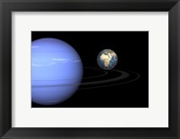 Artist' concept of Neptune and Earth Fine Art Print